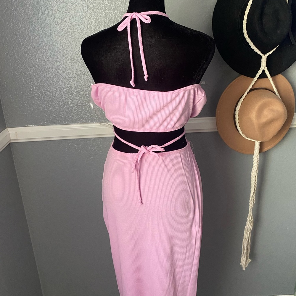 Pink Crop Top Set - Picture 4 of 4